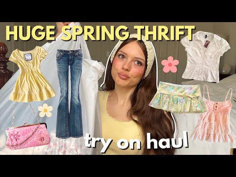 huge spring thrift try on haul🌼